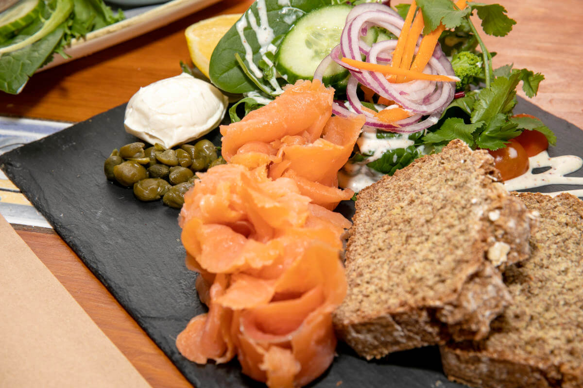 Salmon at the Watermill Cafe Skerries